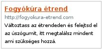 Fogyókúra étrend